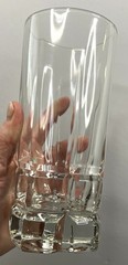 Set of 4 Libbey Squire Cooler Clear Glass Tumblers ~ 6.75″ ~ Heavy Square Bottom