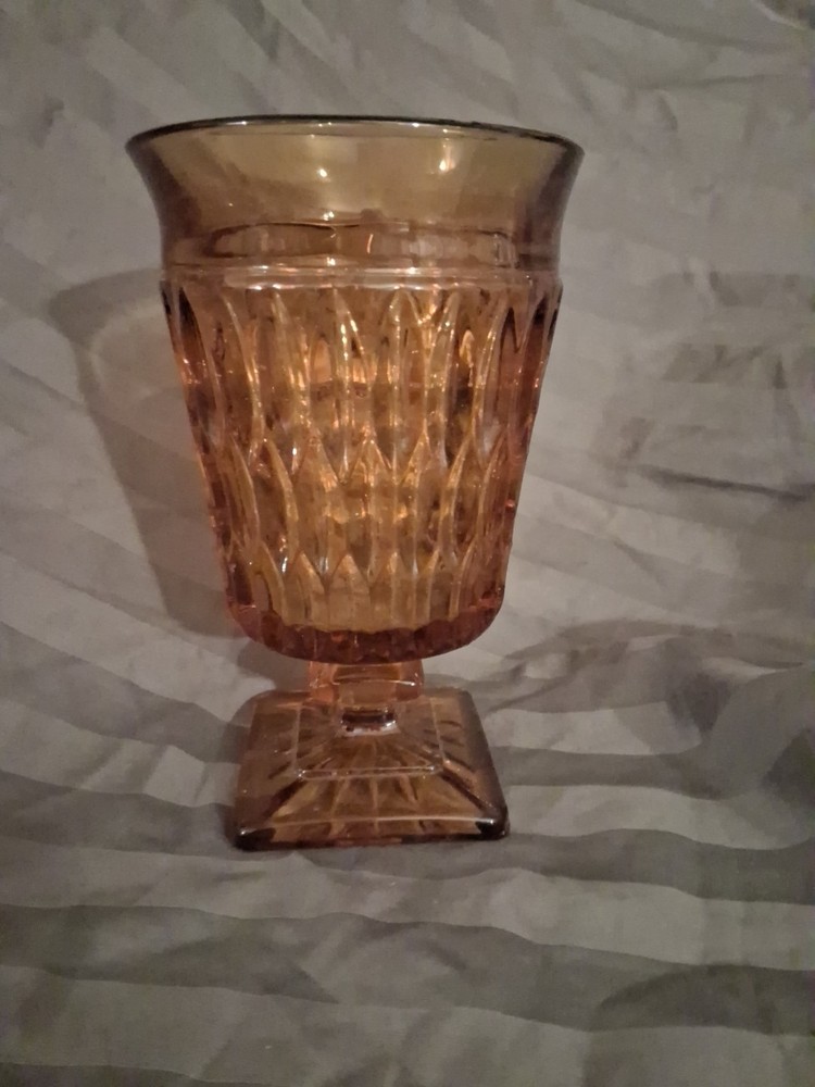 Vintage Amber Indiana Glass Goblet
