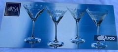 Mikasa 10 oz CheersTOO Martini Glasses 2005 – 7-5/8 inches Tall Set Of 4 NIB