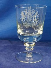 Wedgwood Glass Commemorative 1952-1977 Queen Elizabeth II Silver Jubilee Goblet