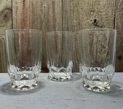 Vintage 1980s Arcoroc France Artic Vertical Cut 6 oz Juice Glass – set of 3