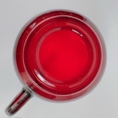Anchor Hocking Royal Ruby Red Glass Cups Mug Set of 4 Tea Coffee Vintage