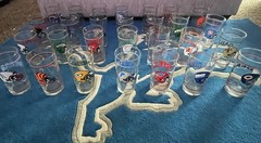 Vintage NFL Drinking Glasses Set (28 Total) Brand Libbey 20oz.