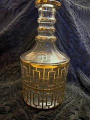 Vintage Imperial Glass Co. Shoji Decanter 22-Karat Gold, 1960s