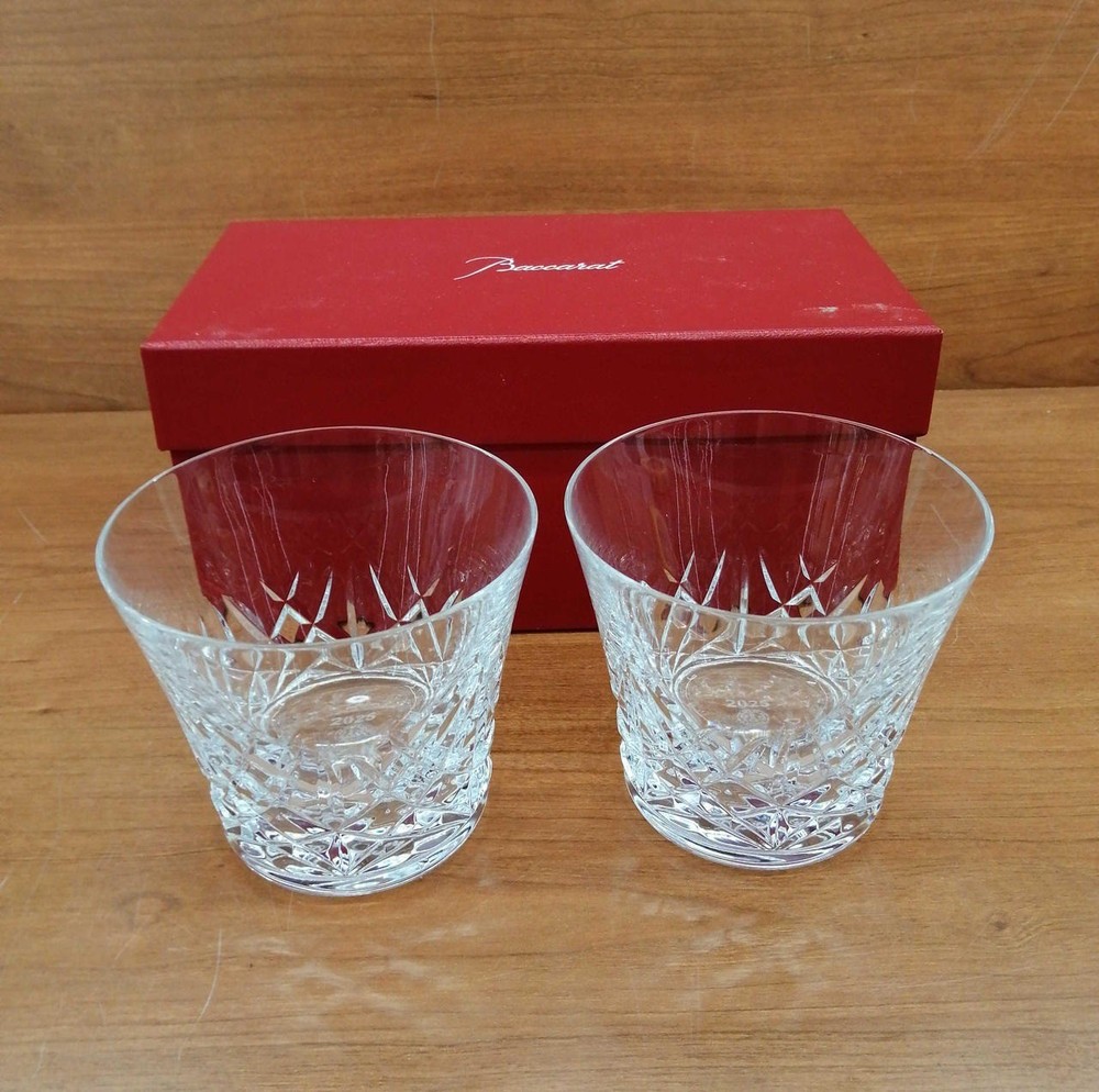 Baccarat Aria 2025 Tumbler Glasses Set of 2 Rock Old Fashioned Crystal Japan