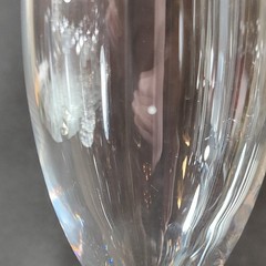 DOM PERIGNON CHAMPAGNE FLUTES, Blown Lead Crystal, 9 1/4″, 8 Oz, FRANCE, 2PCS