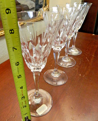Gorham Sparkling Crystal Stem Ware 8 oz. wine Glasses (4) – Excellent!