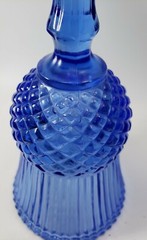 Vintage Avon Fostoria Cobalt Blue Glass Goblet Set ~ Martha & George Washington