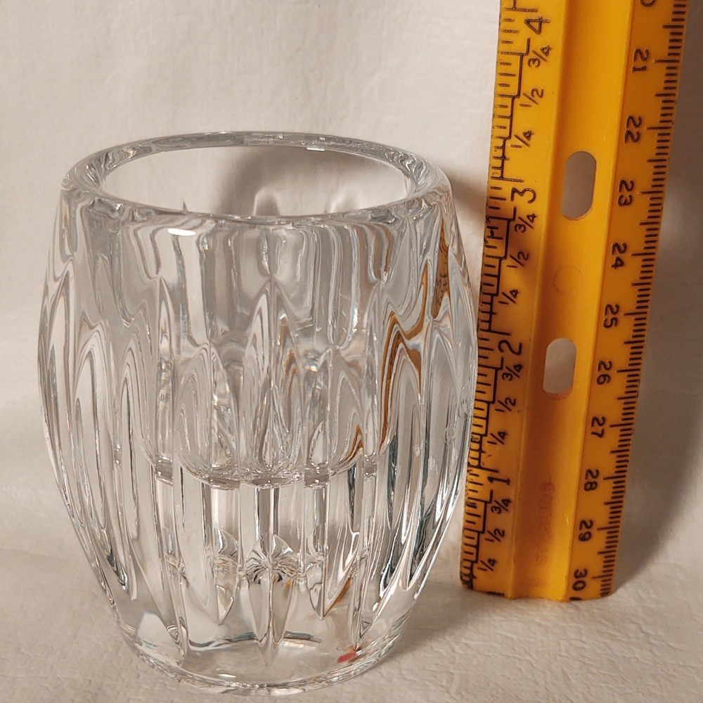 Crystal Votive or Pillar Candle Holder 3 in