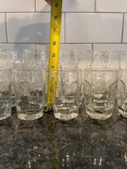 8 Pc Libbey Chivalry Clear Coolers Juice Glasses Set Textured Retro Tumbler Lot