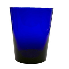 4 Libbey Flare Cobalt Blue Old Fashioned Glasses – Vintage 14 oz Excellent