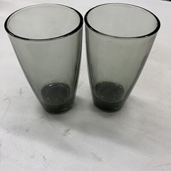 Libbey Classic Smoke Gray Tumblers Drinking Glasses 20 oz Set of 2