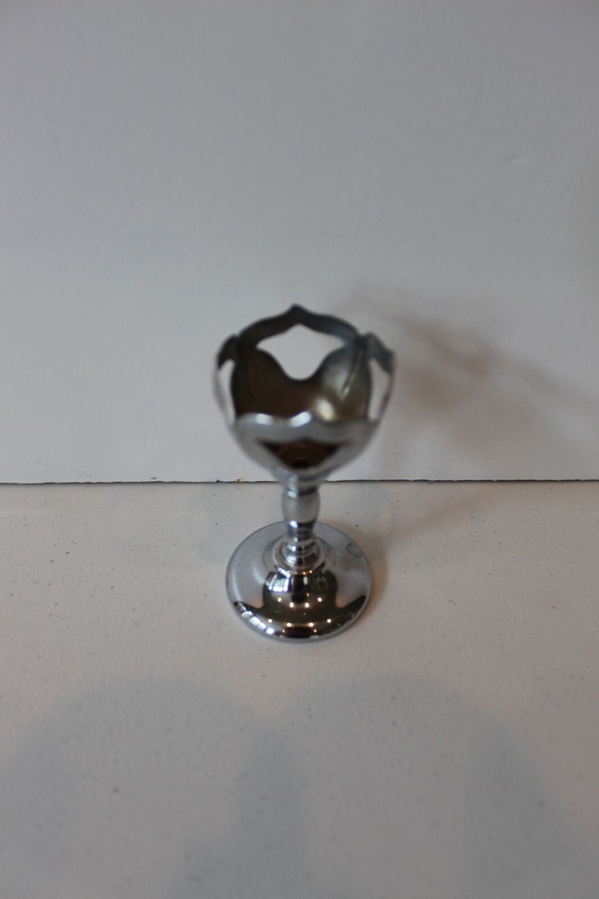 FARBER BROS Krome Kraft Cambridge Cordial Glass Chrome Base Only NO GLASS INSERT