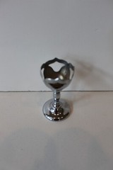 FARBER BROS Krome Kraft Cambridge Cordial Glass Chrome Base Only NO GLASS INSERT