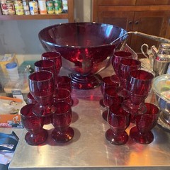20 Piece Punch Set,Ruby Red
