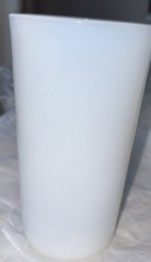 Unmarked Milk Glass Tumbler Glass, White Multicolor Mallard Duck Pattern