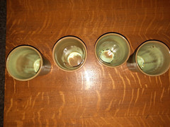 Set of 4 Frankoma 94L Wagon Wheel Prairie Green Tumblers