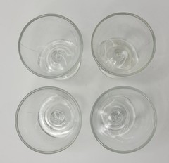 Set Of 4 Anchor Hocking Manhattan Glass Wine Cordial Ribbed Glass 3.5” Art Deco