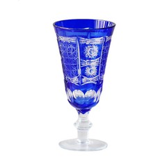 120ml Crystal Hand-carved Wine Glass Edo Kiriko Wine Stem Goblets A Set of 2