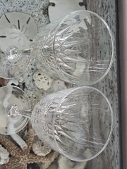 Set Of 4 VINTAGE Crystal Stem Ware Glasses Luminarc Diamante