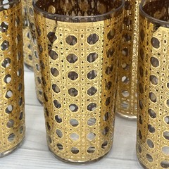 Vintage MCM “CANNELA” 22k Gold Highball Glasses (set Of 14)