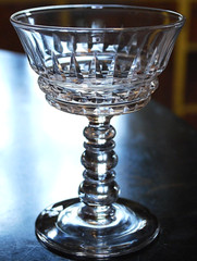 Vtg Set 10 BRYCE WAKEFIELD Champagne/Sherbet Glasses CUT CRYSTAL BALL STEM 4.75″