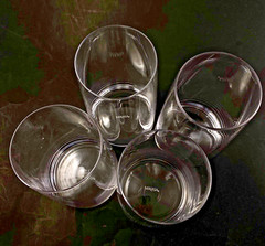 Mikasa Crystal Hand Blown Glasses (4) 5.75” Tall