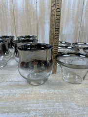 MCM Dorothy Thorpe Silver Fade Seafood Cocktail Nesting Glasses Set Of 5