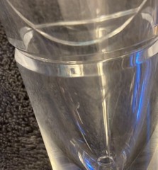 Set of 2 Royal Doulton Lead Crystal Saturn Iced Tea Goblet Champagne Flute 370ml