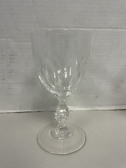 Set Of 8 Val St. Lambert Crystal Stem Wines Glasses Water Goblets Short