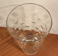 Libbey Small Coin Dot Pattern Optic 16 Oz Tumbler (Set Of 6 & 4 Juice )
