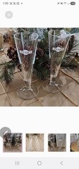 Rare Vtg Asti Martini Trumpet Hollow Champagne Flutes Celebration Romantic Toast