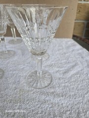 Set of 6 Waterford Glenmore 6 7/8″ Clear Cut Crystal Claret Wine Glasses – VGC