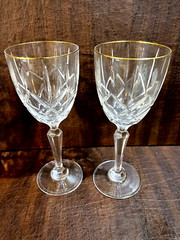 (2) Waterford Marquis Markham 18oz Iced Tea/Water Goblets 8.25″ + (2) Wine 8.5″