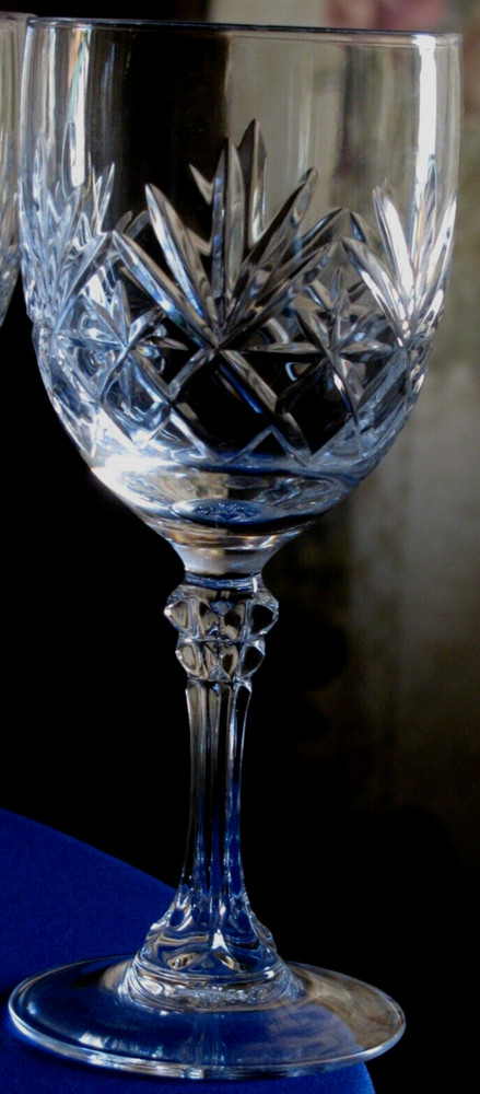 Durand Cristal D’Arques GOBLET DEAUVILLE Clear 7″Fan Cut EXC. RARE (5 AVAILABLE)