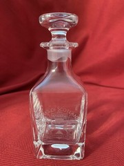 Links Of Scotland Celtic Handcut Glass Commemorative Mini Decanter & Stopper EUC