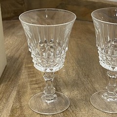 2 VTG W M Dalton Finely Blown 24% French Lead Crystal CORDIAL Verite Pattern Box