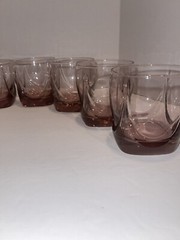 8 Vintage Libbey Imperial Plum Double Old Fashioned Glasses Tumblers Mint!