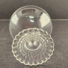 Anchor Hocking Bubble Champagne Sherbet Clear Glass Candle Float Vintage Wedding