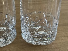 Tiffany Rock Cut 2 Crystal Double Old Fashioned Glasses 3 7/8″