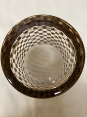 Culver Black and Gold Geometric Old Fashioned Glasses