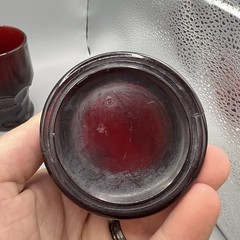 Set of 4 Vintage Anchor Hocking Ruby Red Georgian Honeycomb Tumblers 3.5”