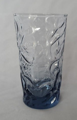 HTF! Vintage Aztec Bleu (Blue) Old Fashioned Glass by Libbey