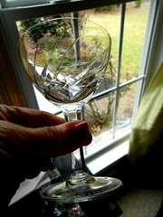 Set 2 Crystal Wine Glasses Val St Lambert Gevaert Arlene Prince Eveque Torsade
