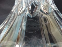 Wedgwood Cut Clear Diamonds Vertical Lines Crystal Ships Decanter & Stopper EUC