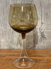 Trumpet Chocolate by AMBIENCE Crystal Wine Glass Discontinued 2007-2008 16oz