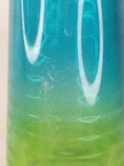 Libbey Ombre Green& Blue Glasses Hoop Design 2Tone Set Of 2 16oz
