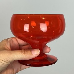 Morgantown Gypsy Fire Orange Glass 8 oz MCM 60s Drinkware Unmarked