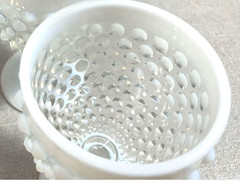 Wine Water Goblet 5 1/2 In. Fenton Moonstone Hobnail Opalescent Footed
