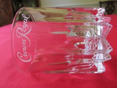 Set 2 Crown Royal Etched Logo Old Fashioned Whiskey Glasses Marked Italy 3 5/8″